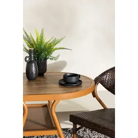 venture home Abrantes Gartentisch 80 x 80 x 0 cm Braun