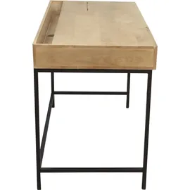 miliboo Schreibtisch Industrie-Stil Mangobaum Braun