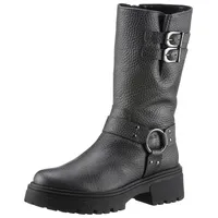 Gabor Bikerboots, Blockabsatz, Plateau, Stiefelette, Kurzstiefel mit Best Fitting Gr. 39, silberfarben , 77408348-39