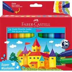 FABER-CASTELL Jumbo Super Washable Filzstifte farbsortiert, 24 St.