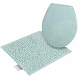 Guido Maria Kretschmer Home & Living Badematte »Garden Pastels«, Höhe 3 mm, rutschhemmend beschichtet, fußbodenheizungsgeeignet-schnell trocknend-strapazierfähig, Badteppich, Hoch-Tief-Effekte, auch als 2 tlg. Set erhältlich, blau