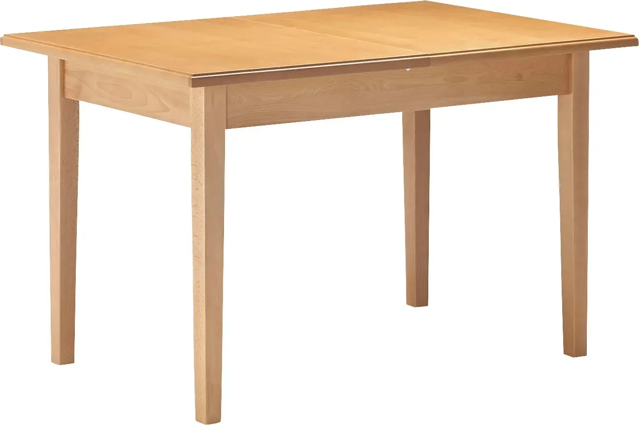 Esstisch MASSIVLINE & MORE "Bodensee", braun (holzwerkstoff buche massiv lackiert, holzwerkstoff buche massiv lackiert, holzwerkstoff buche massiv lackiert), B:160,200cm H:75cm T:90cm, Holzwerkstoff Buche massiv lackiert, Tische, mit Einlegeplatte
