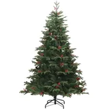 vidaXL Künstlicher Weihnachtsbaum Klappbar mit Zapfen Beeren 180 cm Modell 3