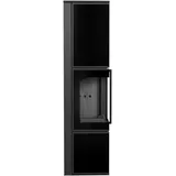 Kratki Kaminofen Stahl TORA/L 8 kW Ø 150 Schwarzes Glaspaneel schwarz BImSchV 2