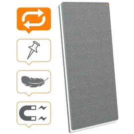 NOBO Notiztafel Move & Meet 90 x 180 cm Grau/Weiß