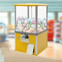 FANYING Verkaufsautomat Kleiner Verkaufsautomat Münzbetriebener Bonbonspender Preisautomat Kaugummiautomat mit Schlüsseln für die Weihnachtsfeier,Yellow