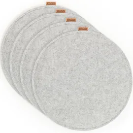 MIQIO Sitzkissen 35 x 35 x 2 cm grau 4-tlg.