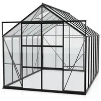Vitavia Gewächshaus Phönix 9900 ESG/HKP, inkl. Fundament, ca. B257/H254/T386 cm, Schwarz