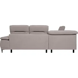 werk2 Ecksofa WERK2 "Focus-L, elektrisch erweiterbare Sitztiefe um ca. 30 cm, L-Form", beige, B:204cm H:82cm T:278cm, 92% Polyester, 8% Nylon, Sofas, Ecksofa, Komfort nach Maß: Ausziehbare Sitztiefe, verstellbare Kopfteile & Füße