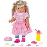 BABY Born Kindergarten Little Sister 36cm, Puppe mit Haaren und Funktionen ohne Batterie, inkl. Zubehör, für Kinder ab 3 Jahren, 36 cm große Puppe, 828533 Zapf Creation