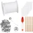 allava 6100cm Kerzendocht 100 Stück Dochthalter 100 Sticker für DIY Kerzen