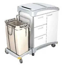 Cleankeeper Hotelwagen III - 9 Leinen-Wäschesack 120 Liter