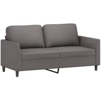vidaXL 2-Sitzer-Sofa Grau 140 cm Kunstleder