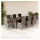 vidaXL Garten-Essgruppe 9-tlg. Grau