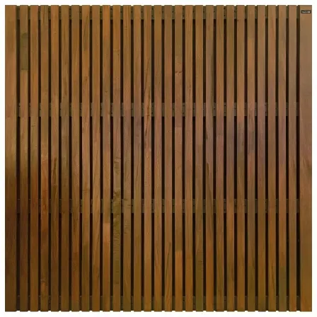 Elephant Hartholz Zaun braun geölt Stripes Black 180x180cm