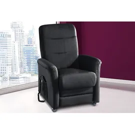 sit&more TV-Sessel Charlie Baumwolle/Kunstleder/Mikrofaser 76 x 103 x 91 cm Schwarz mit Motor und Aufstehhilfe