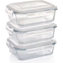 GRIZZLY Frischhaltedose braun rechteckig 1,04 l 3-teiliges Set