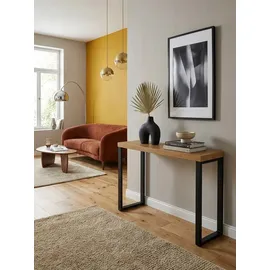 KADIMA DESIGN Konsolentisch 120 x 76 x 39 cm eiche schwarz