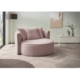 LeGer Home by Lena Gercke XXL-Sessel Isalie Samt 153 x 98 x 145 cm Lila mit Hocker