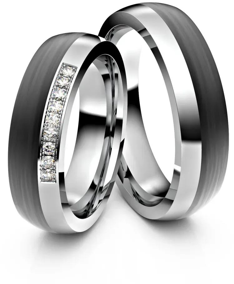 ASF Trauringe Partnerringe S009 Carbon - 9954
