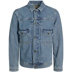Jack & Jones Jacke Jeansjacke KEVIN mit Umlegekragen, Brusttasche und Knopfverschluss