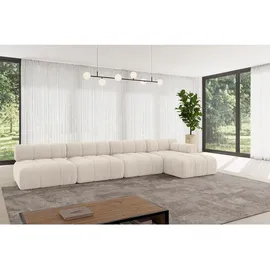altdecor Ecksofa modulares Sofa Razon-L3 - 380x160x70 cm Beige Cord