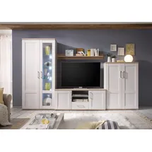 HBZ Wohnwand ROMANCE, Landhaustil inkl. LED-Beleuchtung,BxHxT 329x200x50 cm« Set, 4 Stk. tlg., weiß