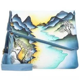 GREENLAND Nature Art+Craft Umhängetasche Leder 28 cm mehrfarbig