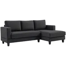 Homcom Eckcouch Cord 3-Sitzer Dunkelgrau