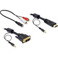 Delock 84455 DVI - HDMI-Kabelkit + Audio 2,0 m