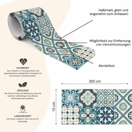 Muralo Marokkanisches Mosaik Bordüre 10 cm 300 g Blau/Grün/Beige