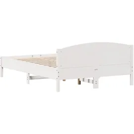 vidaXL Massivholzbett 120 x 200 cm Weiß