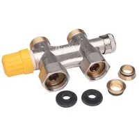 Danfoss Anschlussarmatur VHS-UN Heizkörper G 3/4", Durchgangsausführung, vernickelt 013G4744