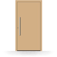 Haustür Beige RAL 1001, Aluminium, Schüco, 700 x 1700 mm, DIN links nach innen öffnend, Modell Berlin, individuell konfigurierbar