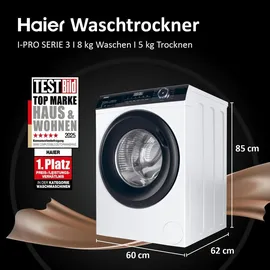 Haier HWD80-B14939 I-PRO SERIE 3 Waschtrockner (8 kg / 5 kg, 1400 U/min)
