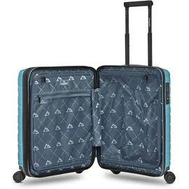 bergpfeil Travel Cabin Trolley S 4-Rollen 55 cm / 44 l blau/hellblau