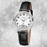 Regent Damenuhr schwarz Elegant Funkuhr Analog-Digitaluhr URFR192