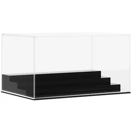 vidaXL Vitrine Transparent 24 x 16 x 13 cm Schwarz