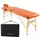 quirumed Easy Klappmassagetisch aus Holz, Farbe Orange, 186 x 66 cm, Massagetisch, Physiotherapie-Massage, Kunstleder, Gelenkkopf, höhenverstellbar, 2 Abschnitte