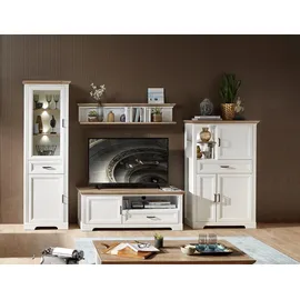 Innostyle Stauraumvitrine "Jasmin", weiß (piniefarbe, weiß, eichefarben), B:66cm H:204cm T:42cm, Glas, Holzwerkstoff, MDF, Schränke, inklusive Beleuchtung, Türen links/rechts verwendbar