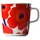 Marimekko Oiva Unikko Kaffeetasse 0,4 l Weiß/Rot 4 St.