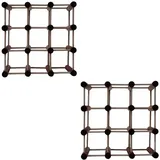 Proregal Weinregal Braun, Holz, Kiefer, Rechteckig, 72x36x24 cm, Wohnzimmer, Regale, Weinregale
