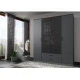 WIMEX Kleiderschrank Soest Graphit schwarz B/H/T: ca. 180x199x58 cm - Graphit, schwarz