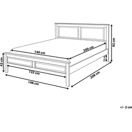 Beliani Olivet 140 x 200 cm Dunkelblau