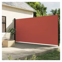 vidaXL Seitenmarkise Ausziehbar Terrakottarot 200x600 cm