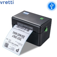 Vretti Etikettendrucker Thermodrucker Versanddrucker 4x6 USB 203DPI für DHL GLS