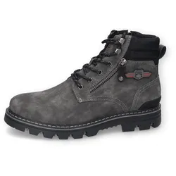 Schnürboots, Winterstiefel, Freizeitstiefel, Worker-Boots mit modischen Details, Gr. 40, dunkelgrau, , 44380210-40