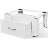 vidaXL Waschmaschinen-Untergestell mit Schublade, Weiß, 63 x 54 x 31 cm