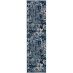 Kadima Design `Dee` Abstrakte Kunst-Teppiche in Premium-Qualität. Farbe: Blau, 80x300 cm