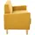 miliboo Skandinavisches Sofa 2-Sitzer mit Samteffekt in Senfgelb Moon